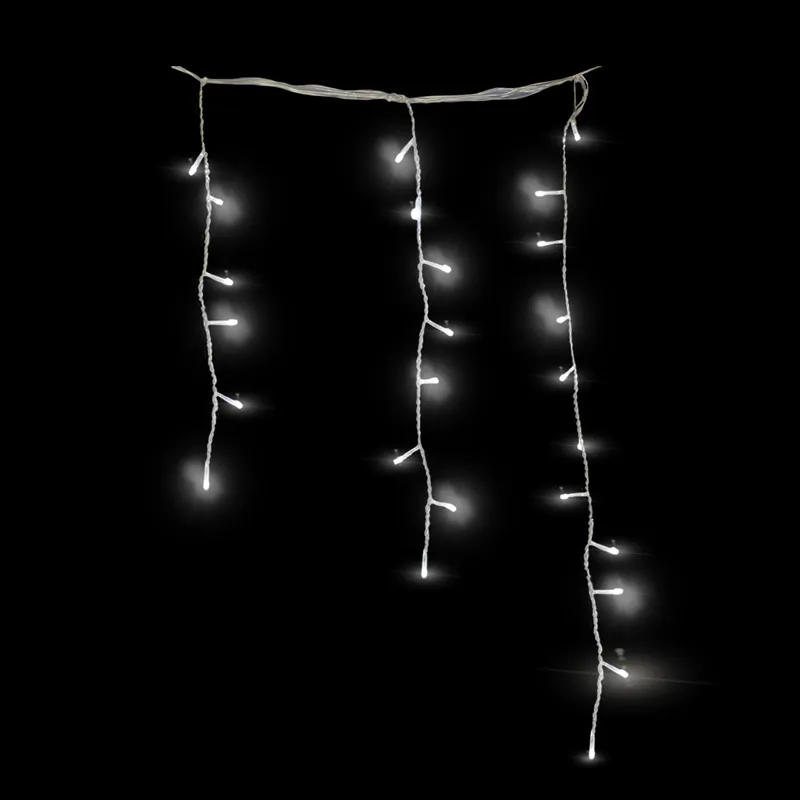 Serie Cascada Navideña 300 Led Luz Blanca 6.5 Mts Destello - Image 6