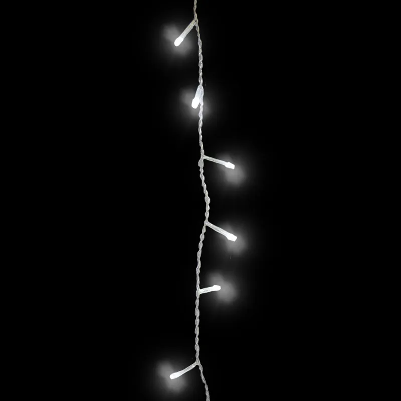 Serie Cascada Navideña 300 Led Luz Blanca 6.5 Mts Destello - Image 5