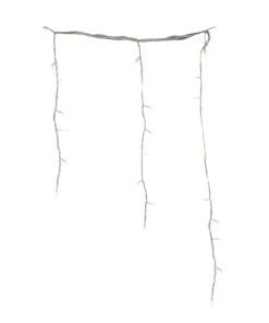 Serie Cascada Navideña 300 Led Luz Cálida 6.5 Mts Destello