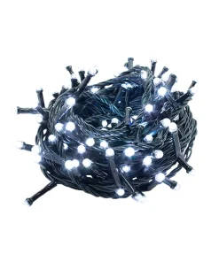 Serie Navideña 100 Luces Led Tipo Lupa Luz Blanca 6.5 Mts