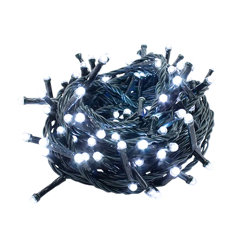 Serie Navideña 500 Luces Led Luz Blanca 23mts 8 Funciones