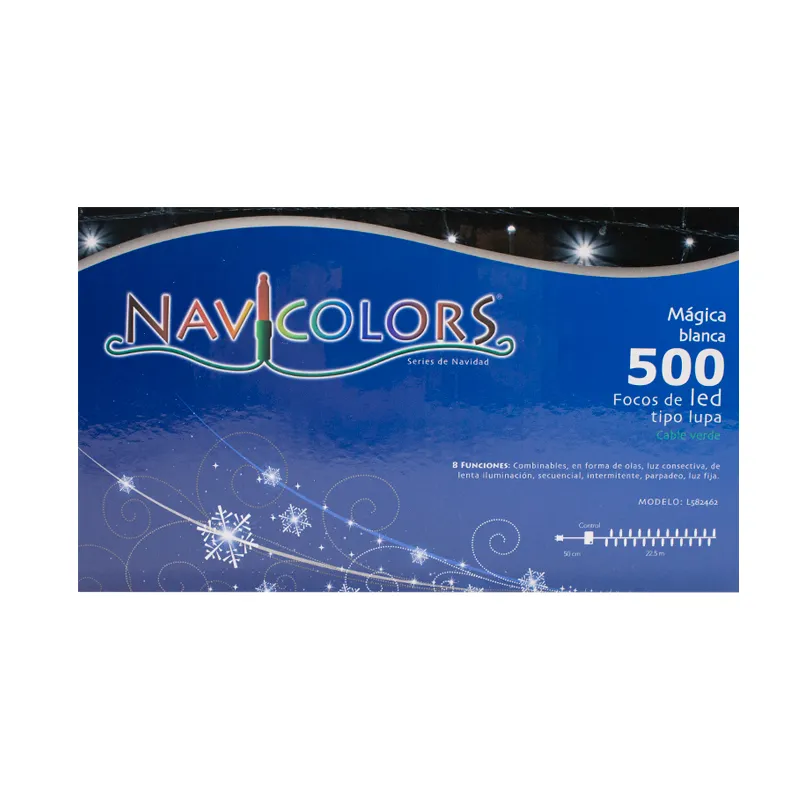 Serie Navideña 500 Luces Led Luz Blanca 23mts 8 Funciones - Image 7