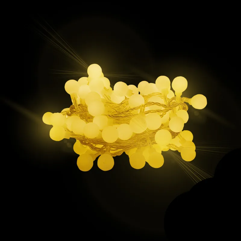 Serie Navideña 100 Luces Led Tipo Bombilla Luz Cálida 8 Mts - Image 6