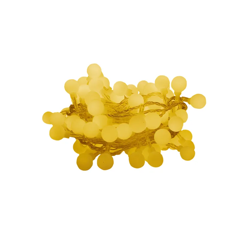 Serie Navideña 100 Luces Led Tipo Bombilla Luz Cálida 8 Mts