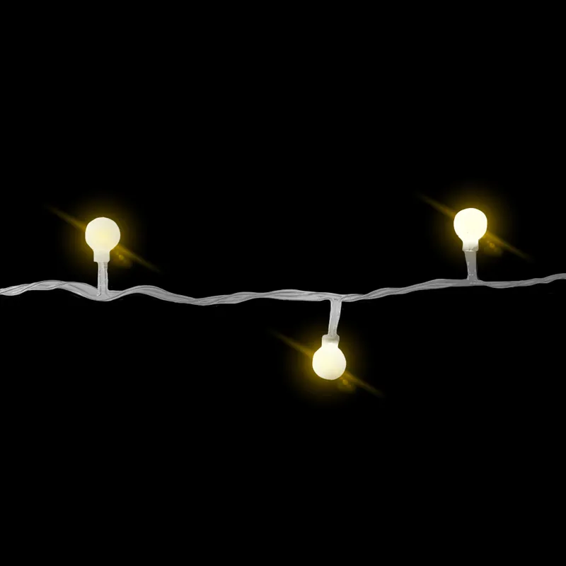 Serie Navideña 100 Luces Led Tipo Bombilla Luz Cálida 8 Mts - Image 5