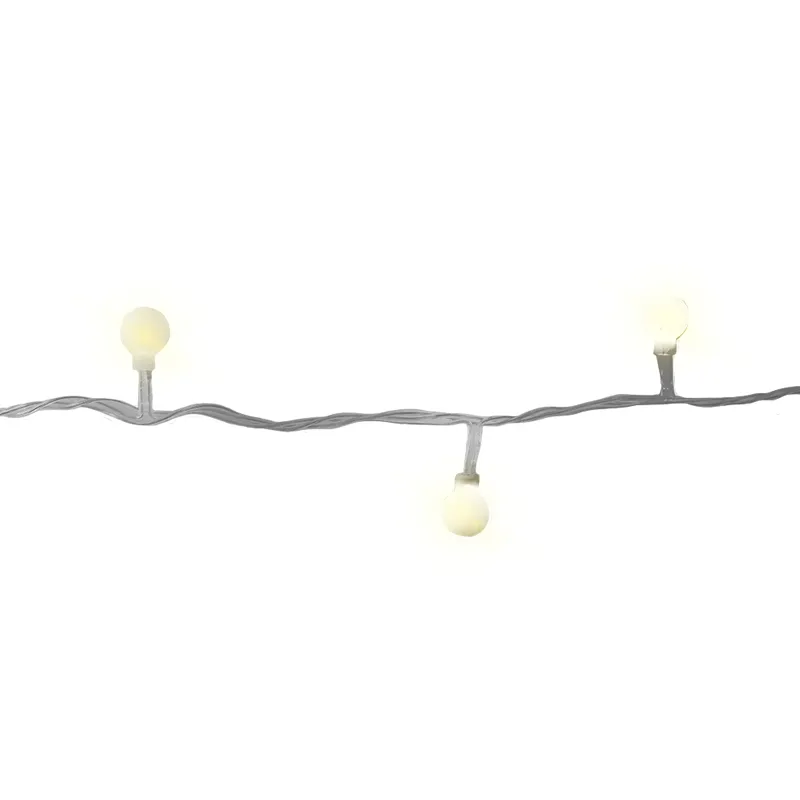 Serie Navideña 100 Luces Led Tipo Bombilla Luz Cálida 8 Mts - Image 3