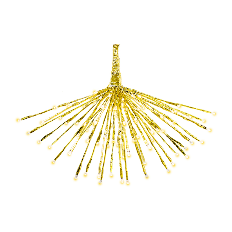 Decoración Navideña Bola Explosiva Con 120 Led Luz Cálida