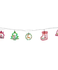 Serie Navideña 20 Led De Figuras Navideñas Luz Cálida 4.5mts