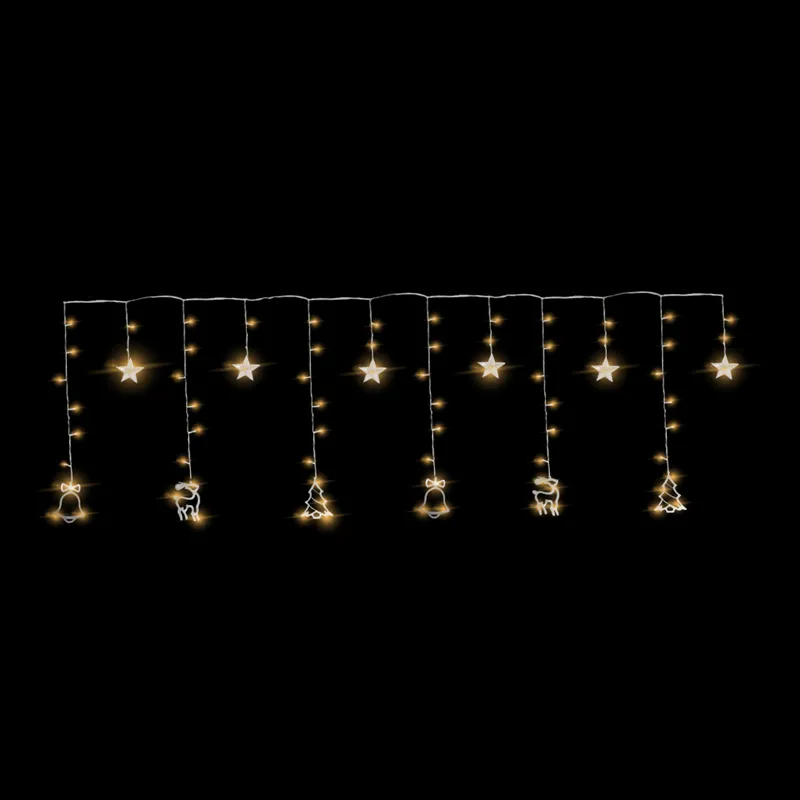 Serie Navideña Cascada Figuras Navideñas Luz Cálida 3.5mts - Image 9