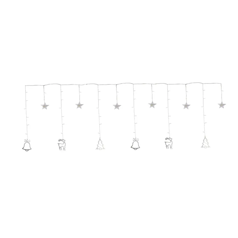 Serie Navideña Cascada Figuras Navideñas Luz Cálida 3.5mts - Image 3