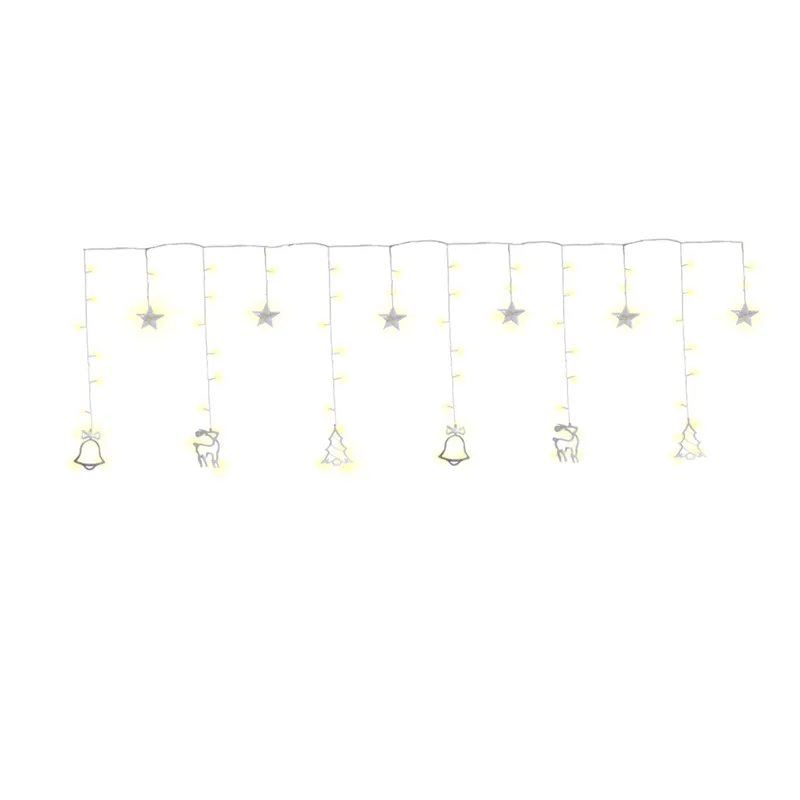 Serie Navideña Cascada Figuras Navideñas Luz Cálida 3.5mts