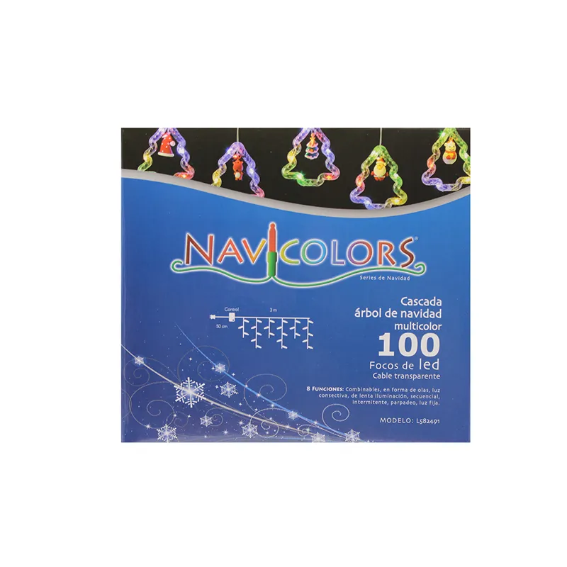 Serie Navideña Cascada Arbol Navidad Led Multicolor 3.5mts - Image 10