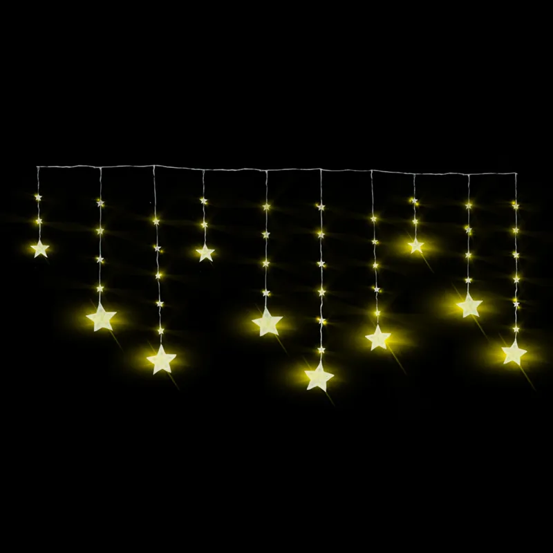 Serie Navideña Cascada De Estrellas Led Luz Cálida 3.5mts - Image 5