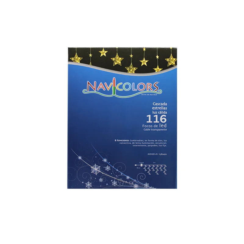 Serie Navideña Cascada De Estrellas Led Luz Cálida 3.5mts - Image 7