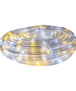 Serie Manguera Navideña Luz Led Cálida Y Blanca 10 Metros