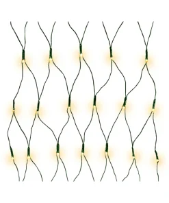 Red Luces Led Navideña 320 Led Luz Cálida 3mts Cable Verde