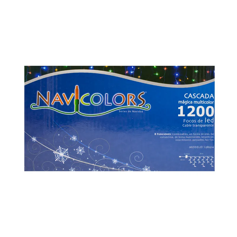 Cascada Navideña 1200l Navicolors 24m Cable Transparente - Image 8