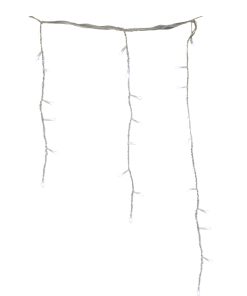 Serie Cascada Navideña 1200 Led Luz Blanca 24mts 8 Funciones