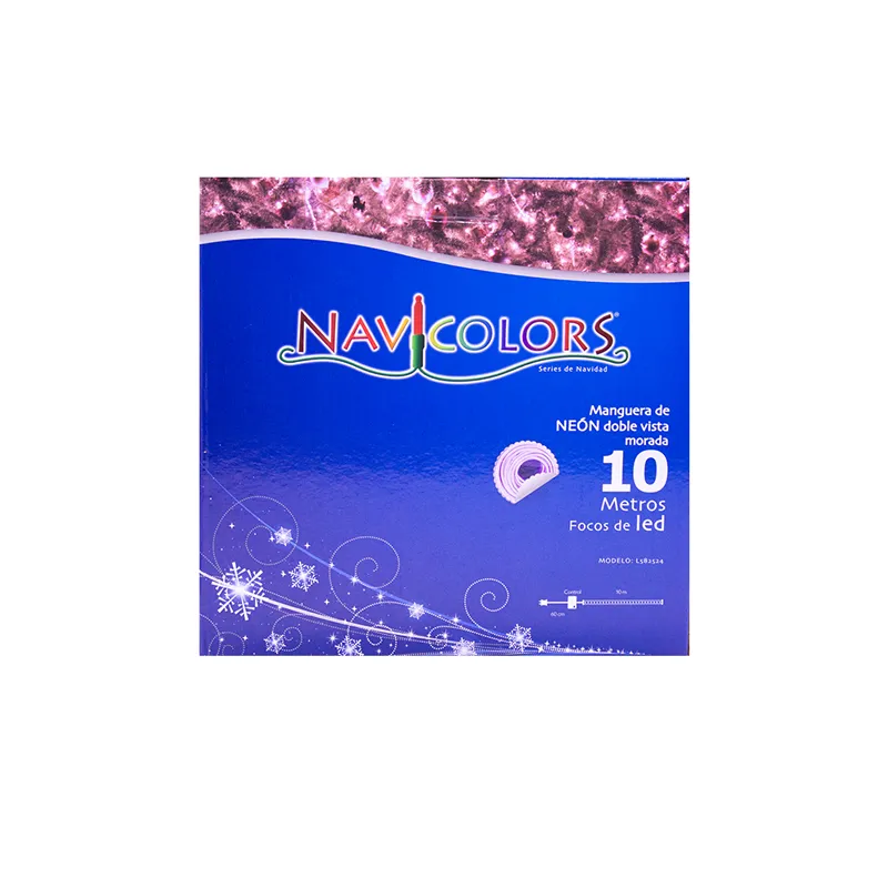 Manguera Navideña Luz Led Neon Morada Doble Vista 10 Metros - Image 7