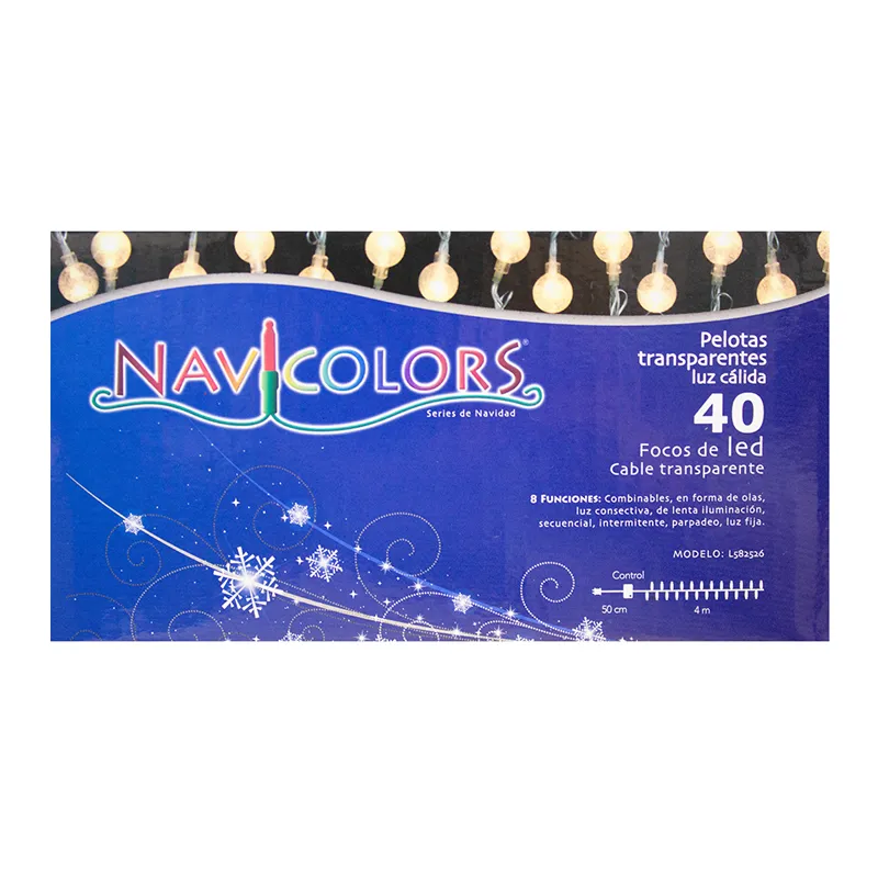 Serie Navideña 40 Luces Led Burbuja Luz Calida 4.5 Metros - Image 7