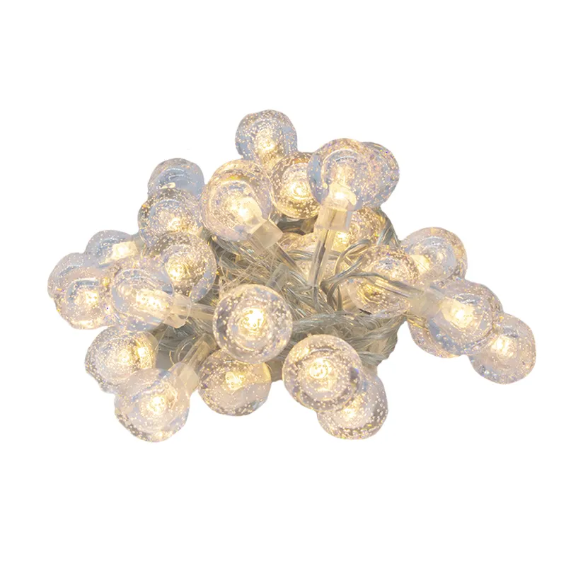 Serie Navideña 40 Luces Led Burbuja Luz Calida 4.5 Metros