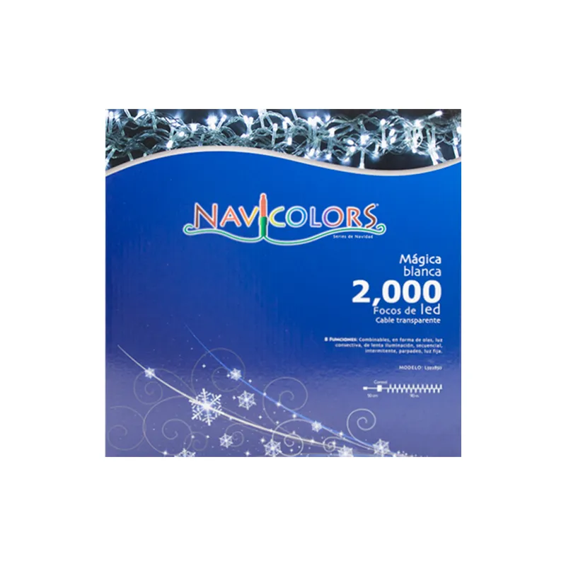 Serie Navideña 2000 Led Luz Blanca 90 Metros 8 Funciones - Image 9