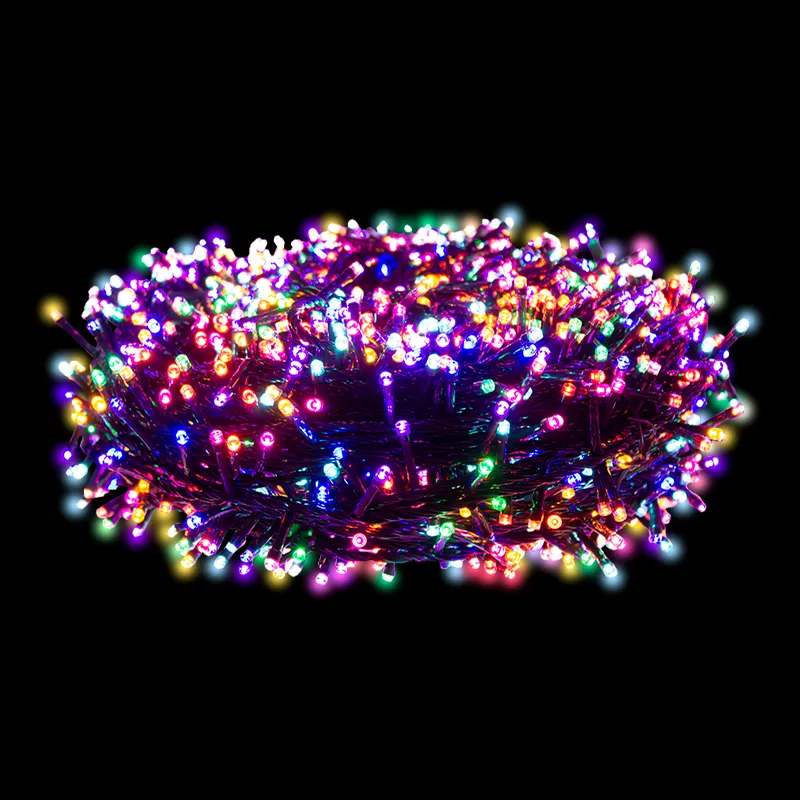 Serie Navideña 2000 Led Luz Multicolor 90mts Cable Verde 8 Funciones - Image 8