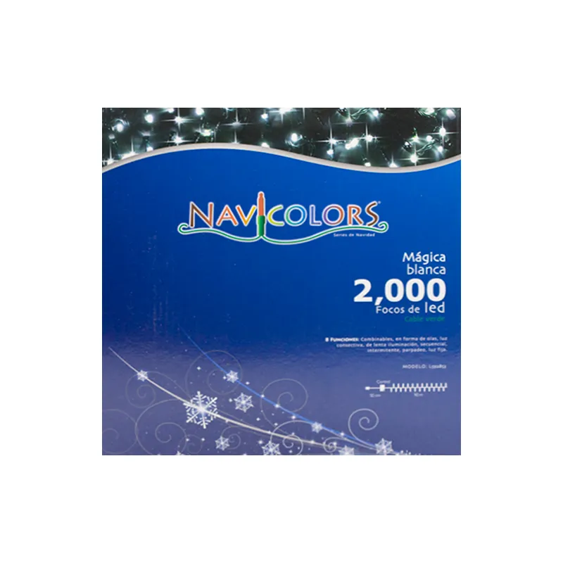Serie Navideña 2000 Led Luz Blanca 90mts Cable Verde 8 Modos - Image 10