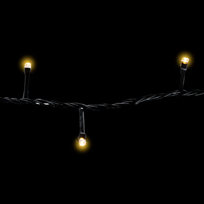 Serie Navideña 2000 Led Luz Cálida 90mts Cable Verde 8 Modos - Image 7