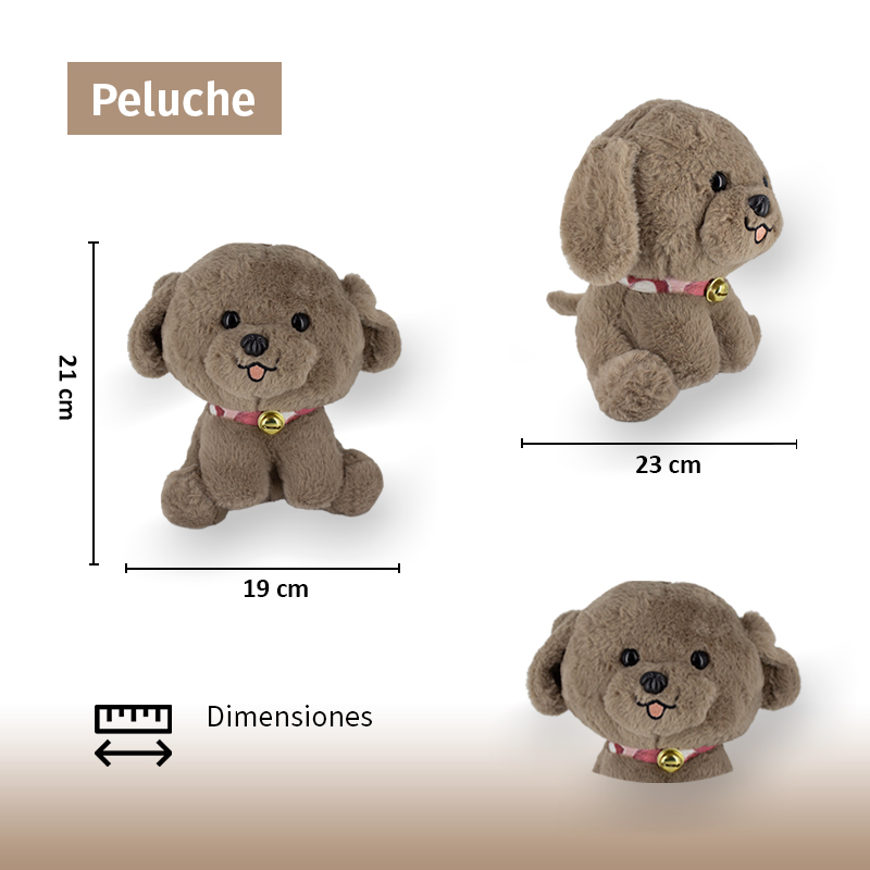 Peluche de Perro con Collar De Cascabel - Image 10