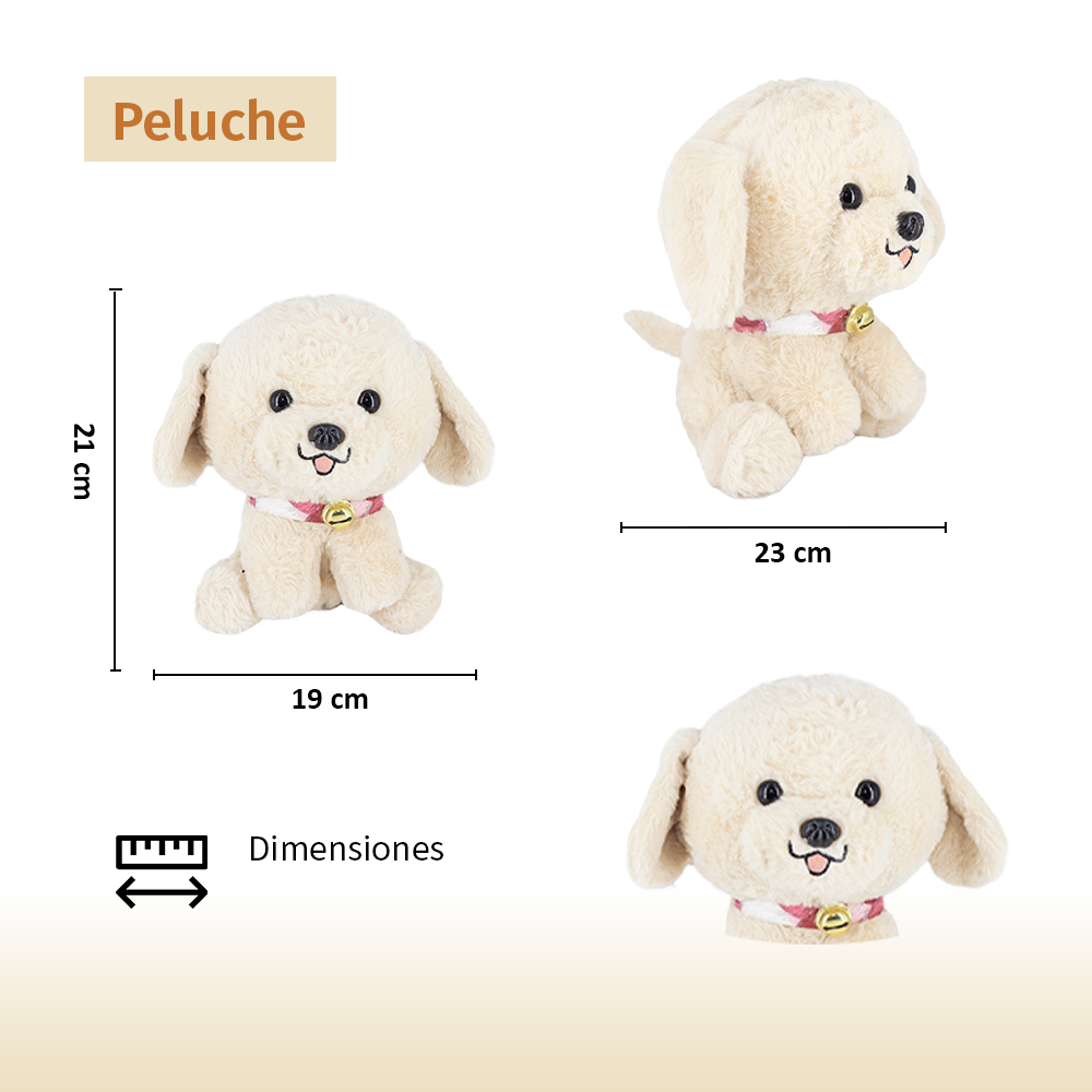 Peluche de Perro con Collar De Cascabel - Image 6