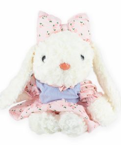 Peluche Conejo Blanco con Vestido Floral