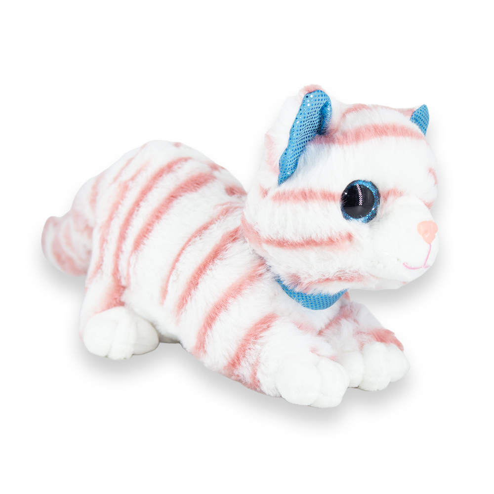 Peluche de gato atigrado con ojos brillosos chico - Image 12