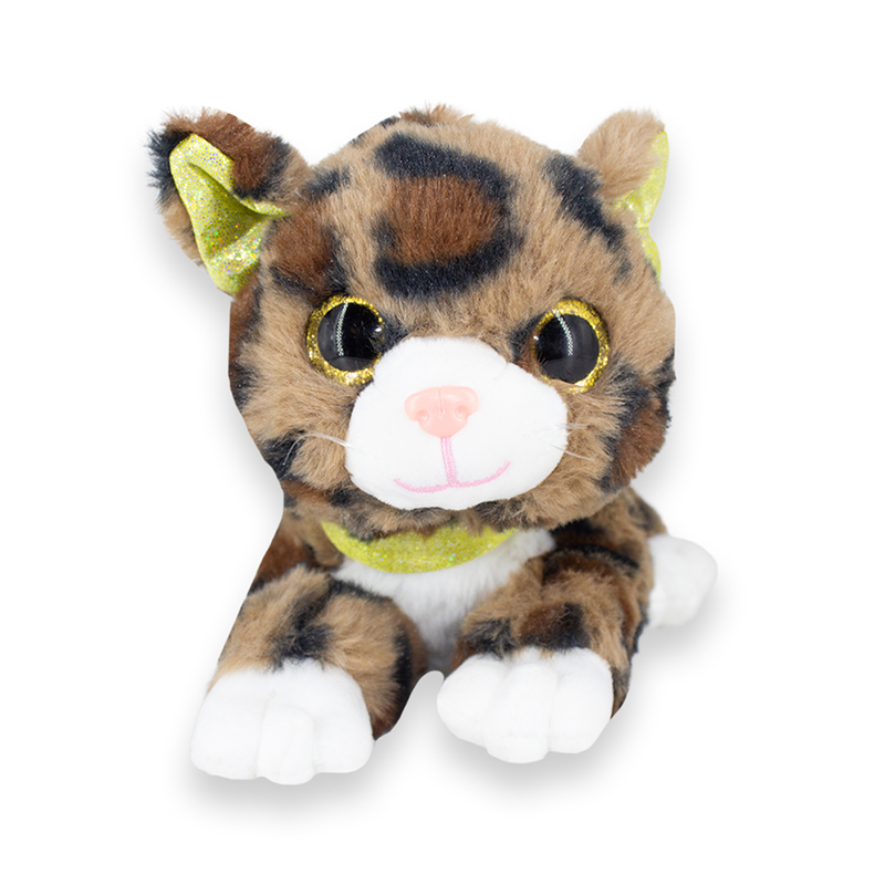 Peluche de gato atigrado con ojos brillosos chico - Image 16