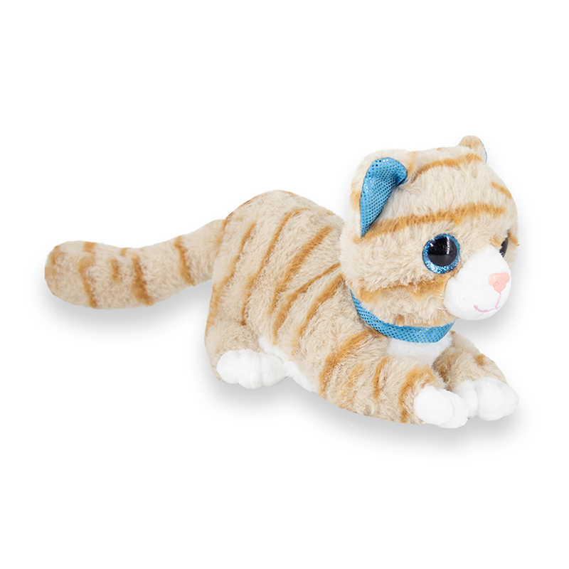 Peluche de gato atigrado con ojos brillosos chico - Image 6
