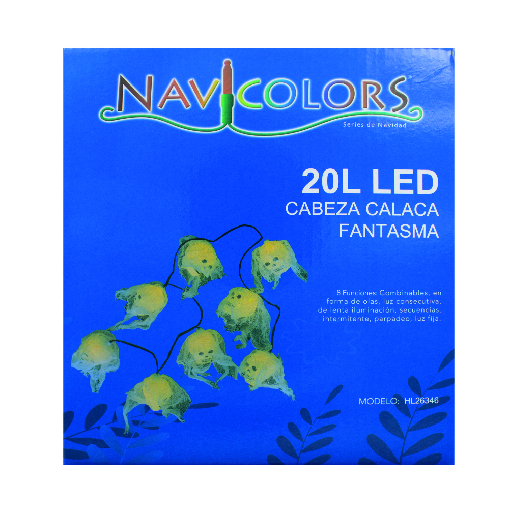 Serie De Luz Led Calavera Fantasma 20 Focos 3.5 Mts - Image 8
