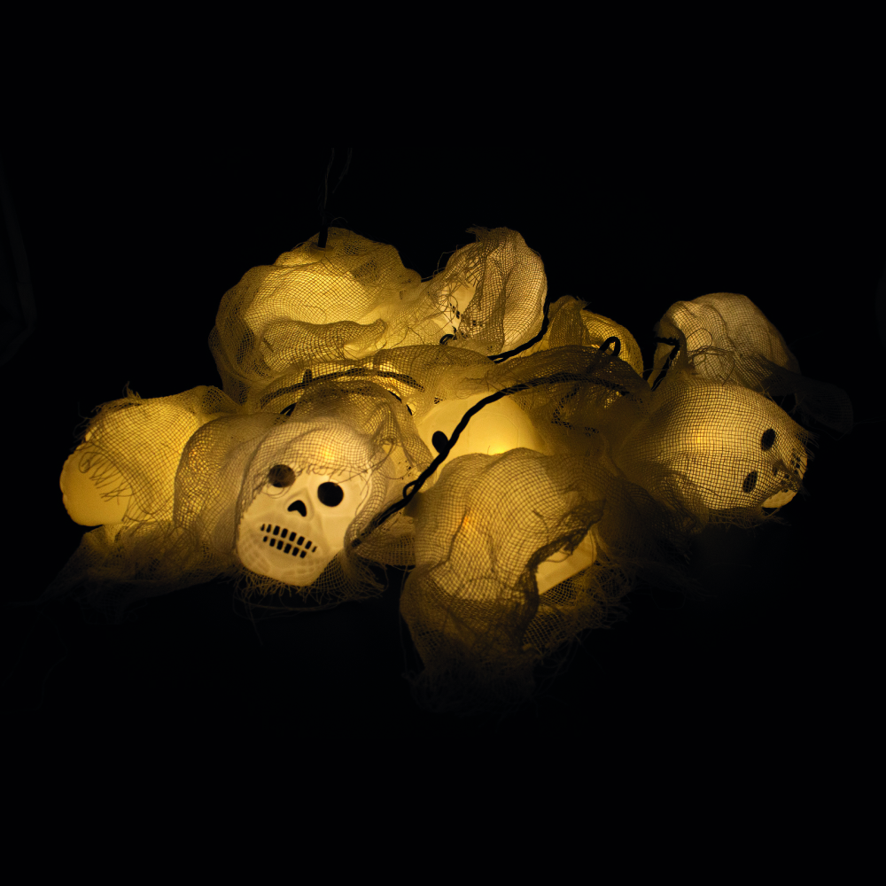 Serie De Luz Led Calavera Fantasma 20 Focos 3.5 Mts - Image 6