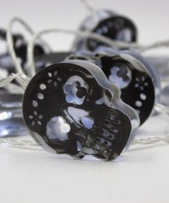 Serie De Luz Led Calavera Mexicana Negro 20 Focos 4.5 Mts