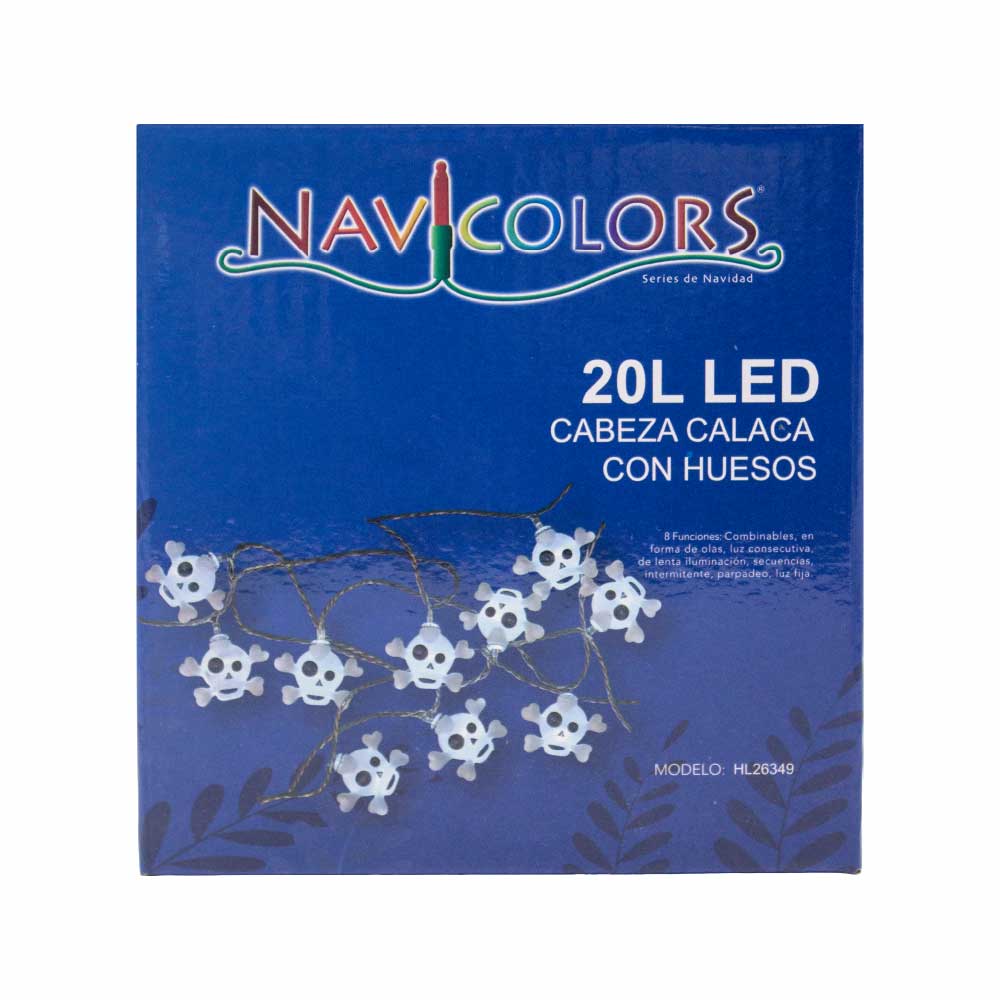 Serie De Luces Halloween Cabeza De Calavera 20l Led 8f - Imagen 9