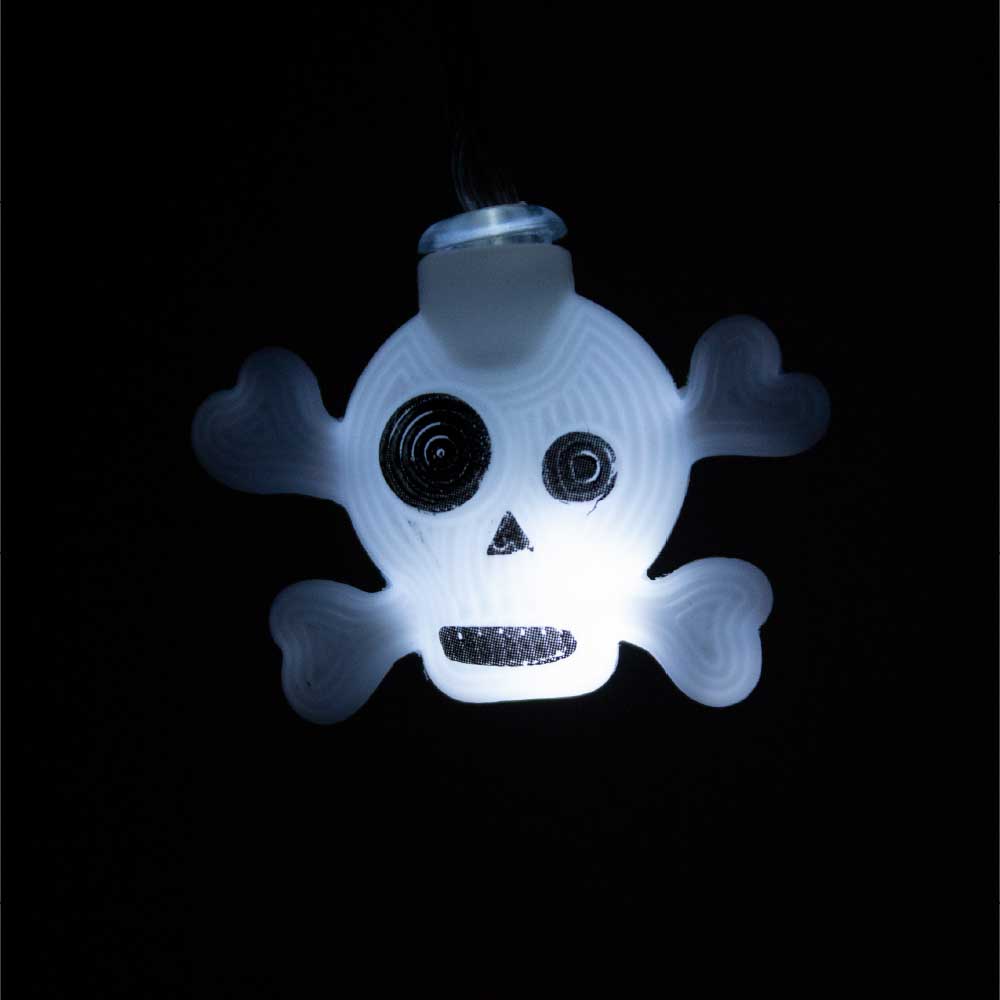 Serie De Luces Halloween Cabeza De Calavera 20l Led 8f - Imagen 5