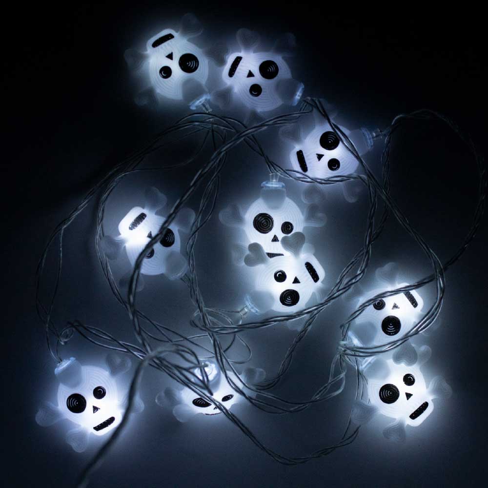 Serie De Luces Halloween Cabeza De Calavera 20l Led 8f - Imagen 6