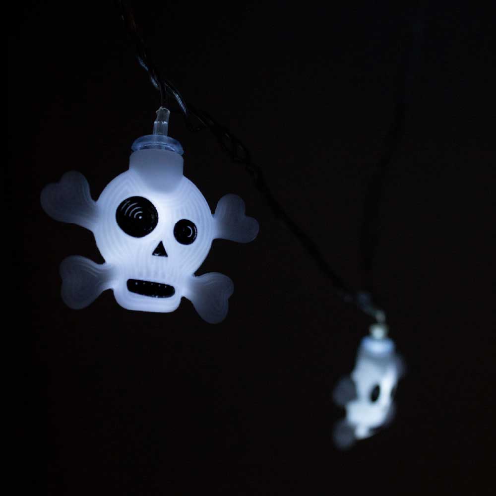 Serie De Luces Halloween Cabeza De Calavera 20l Led 8f - Imagen 7