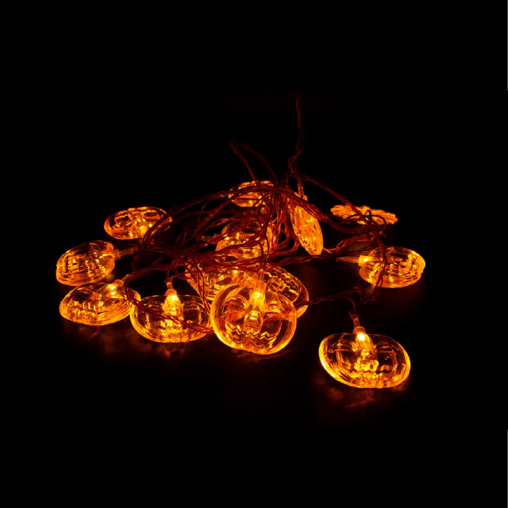 Serie De Luz Led Calabaza Plana Naranja 20 Focos 4.50 Mts - Image 5