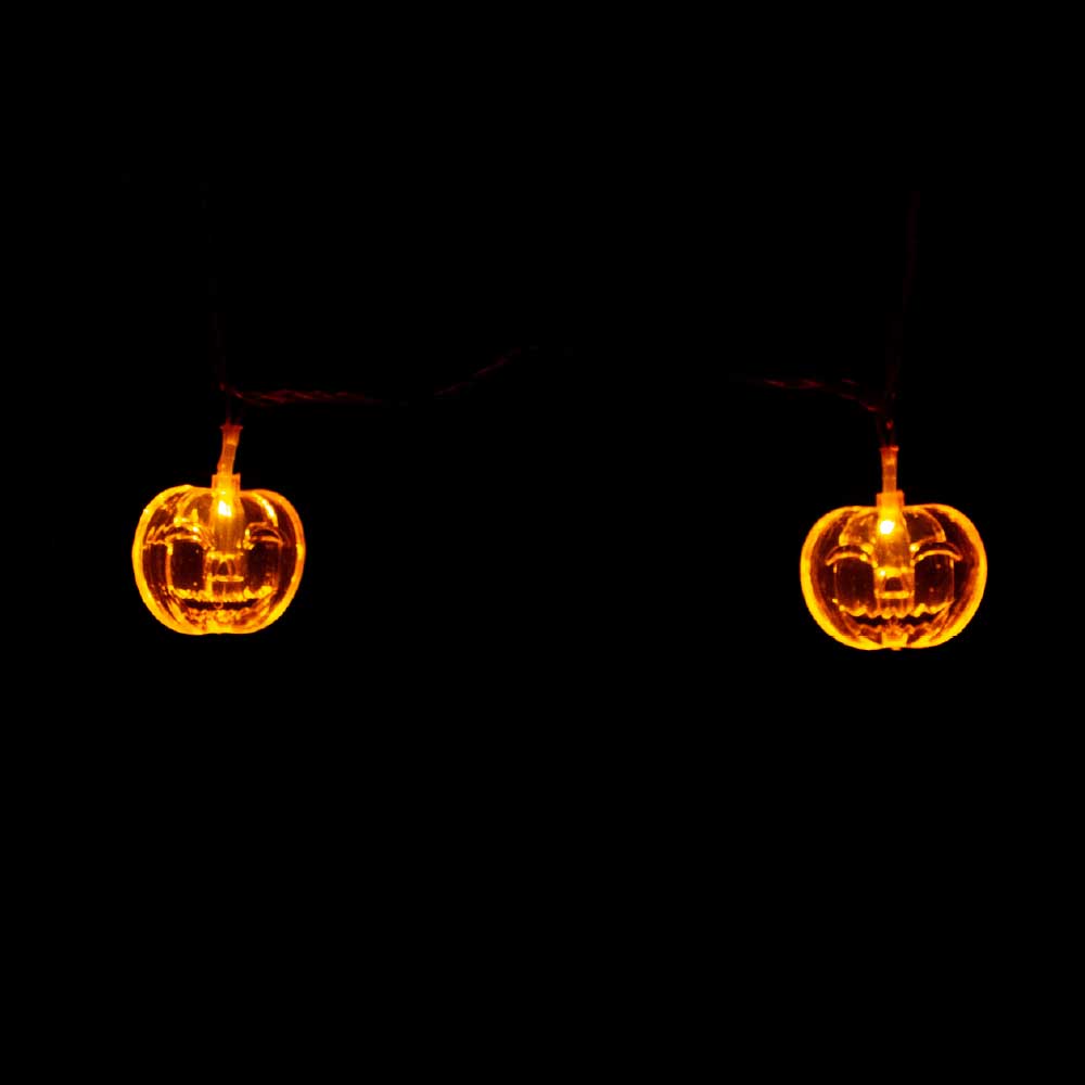 Serie De Luz Led Calabaza Plana Naranja 20 Focos 4.50 Mts - Image 4
